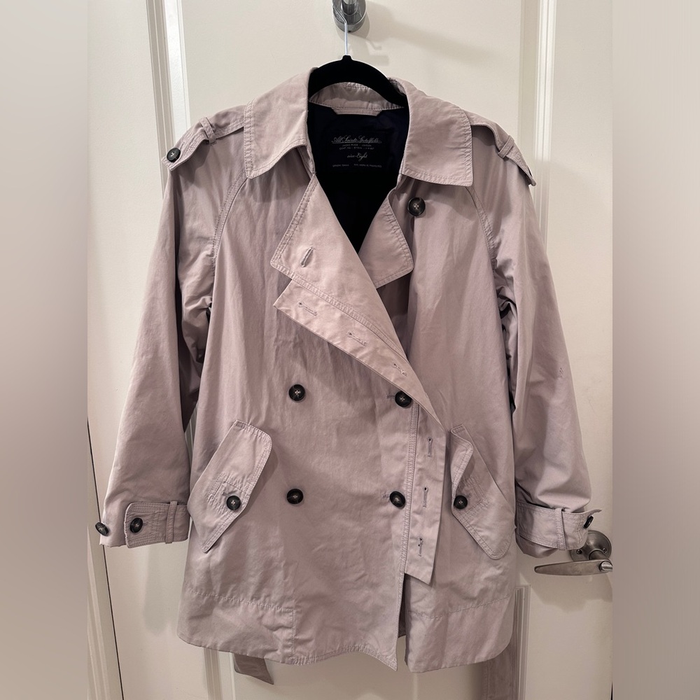 Tan All Saints Trench Size 8